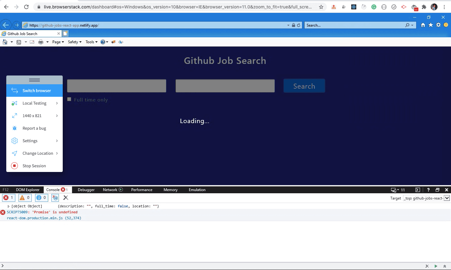 Why React applications do not work on Internet Explorer and how to make them work