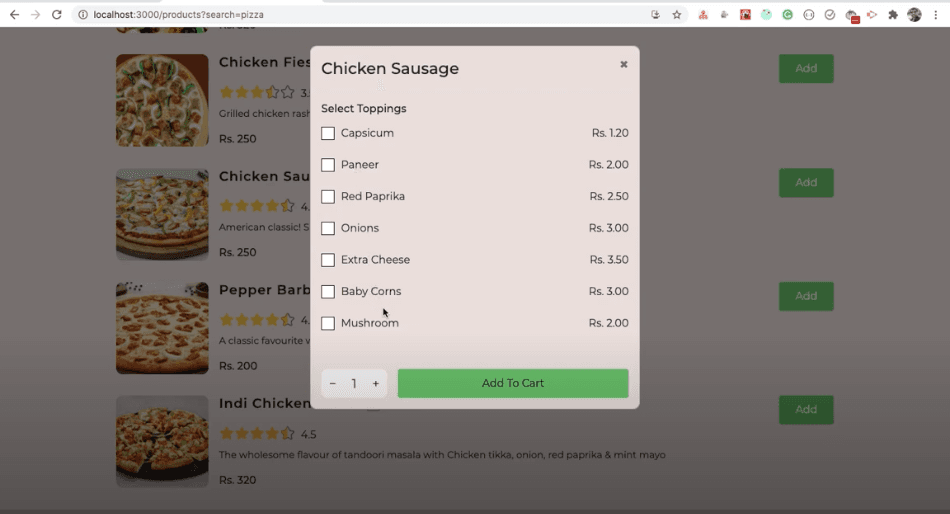 Build a Complete Food Ordering App using React + Redux along With Stripe Payment Integration